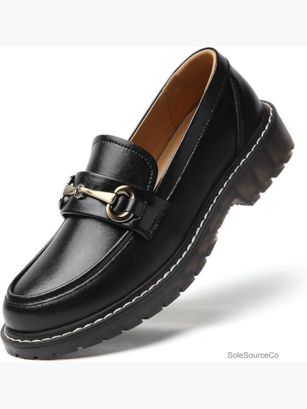Classic Horsebit Loafers Low Heel Slip-Ons Work Flats Ladies Dressy Business
